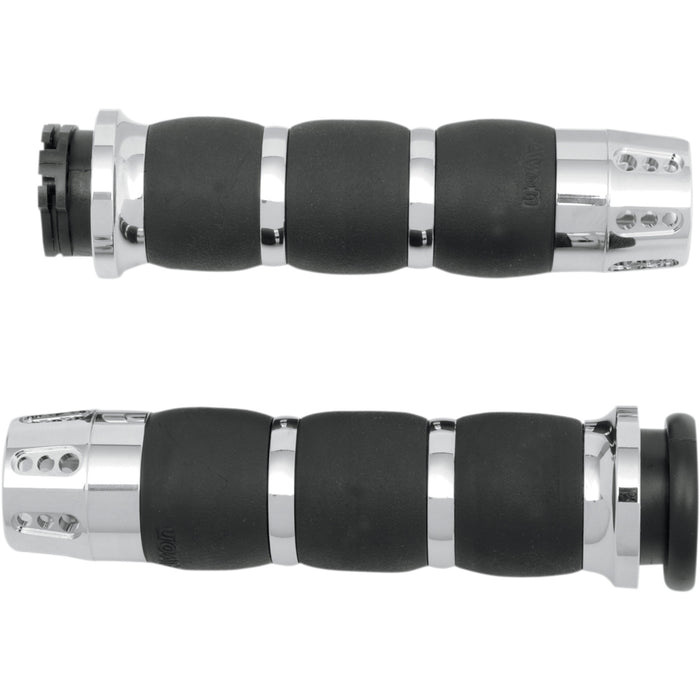 AVON GRIPS 0630-1198 AIR-93-GAT Gatlin Velvet Air Grips Grips - Gatlin - Velvet Air - Chrome