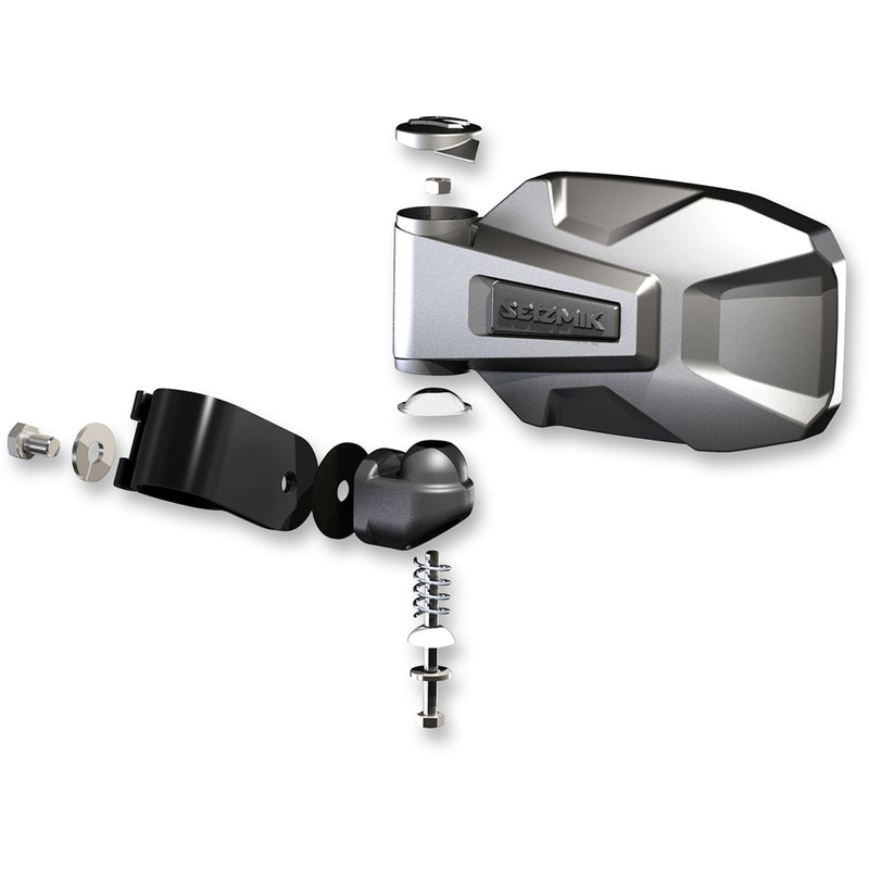 SEIZMIK 0640-1102 56-18091 Strike Side View Mirrors Mirrors - Strike - Side View - Rectangle - Black - 1.75" ROPS - Pair
