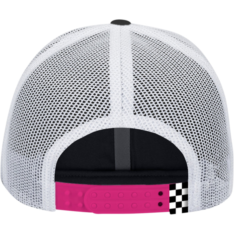 YAMAHA APPAREL 2501-3786 NP21A-H1805 Yamaha Flat Bill Hat Yamaha Motosport Stripe Hat - Pink