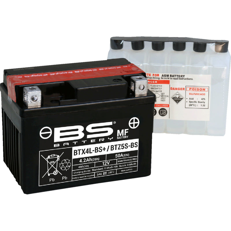 Bs Battery BTX Battery - 300617 For E-TON ATVs 1998-2003 | Can-Am ATV/UTV Models 2002-2022 | Suzuki 250 Gamma / 250 / 250S / 350S 1988-1996