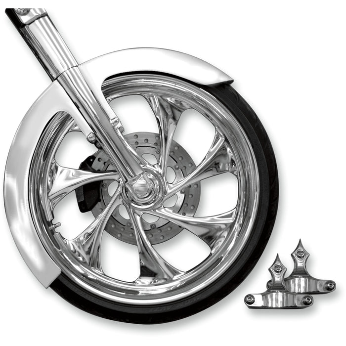 RC COMPONENTS 1401-0349 FNDRKT23RC Front Fender Kit for 23" Wheel - Phantom Front Fender Kit with Chrome Adapters - For 23" Wheel