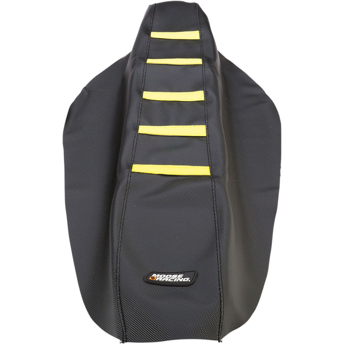MOOSE OFFROAD 0821-1808 RMZ45008-331RT Ribbed Seat Cover black cover/yellow ribs - suzuki