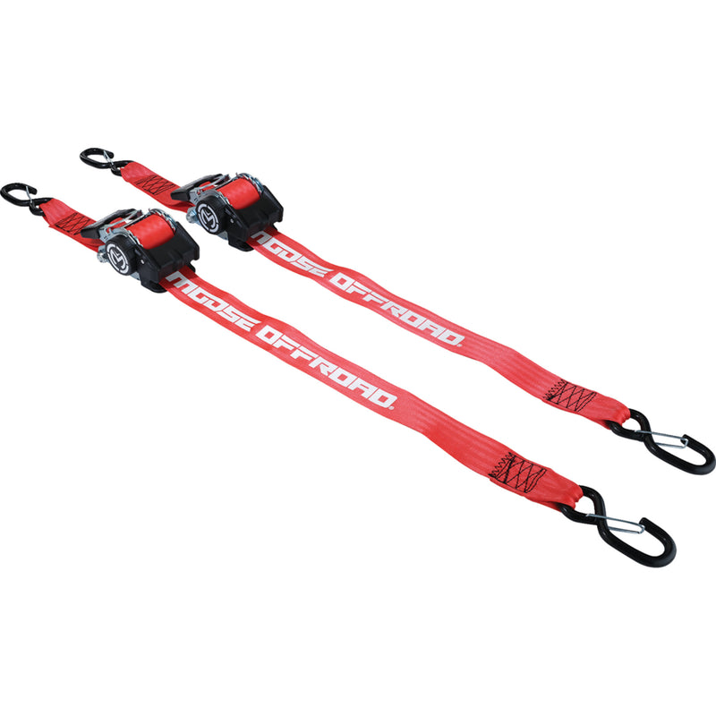 MOOSE OFFROAD 3920-0538 3920-0538 Retractable Ratcheting Tiedown 2"x10' - red