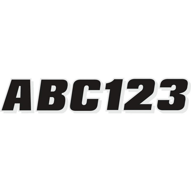 HARDLINE BLKSI320 BLKSI320 Watercraft ID Kit I.D. Sticker Kit - 320 Series - Black/Silver