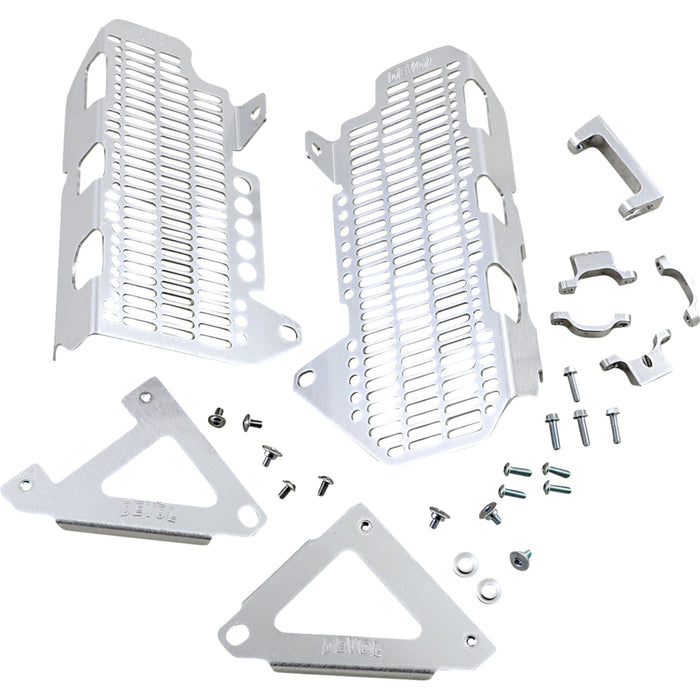 DEVOL 1901-0835 0101-1212 Radiator Guards brushed aluminum - honda