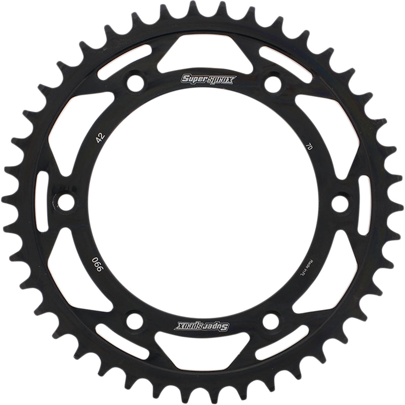 Supersprox Sprocket - RFE-990-42-BLK For Husaberg FS450E / TE 250 2004-2008 | KTM SX 125 / 400 1993-2022