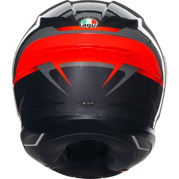 AGV 0101-15624 2118395002014L K6 S Slashcut Helmet K6 S Helmet - Slashcut - Black/Gray/Red - Large