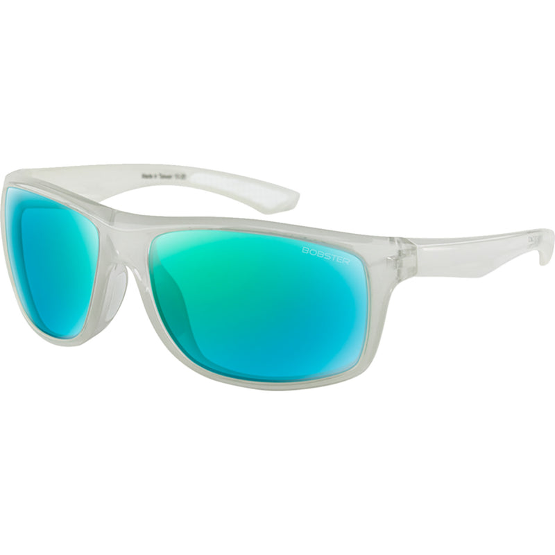 BOBSTER 2610-1484 BLUN103 Luna Sunglasses gloss crystal pearl/light blue green mirror