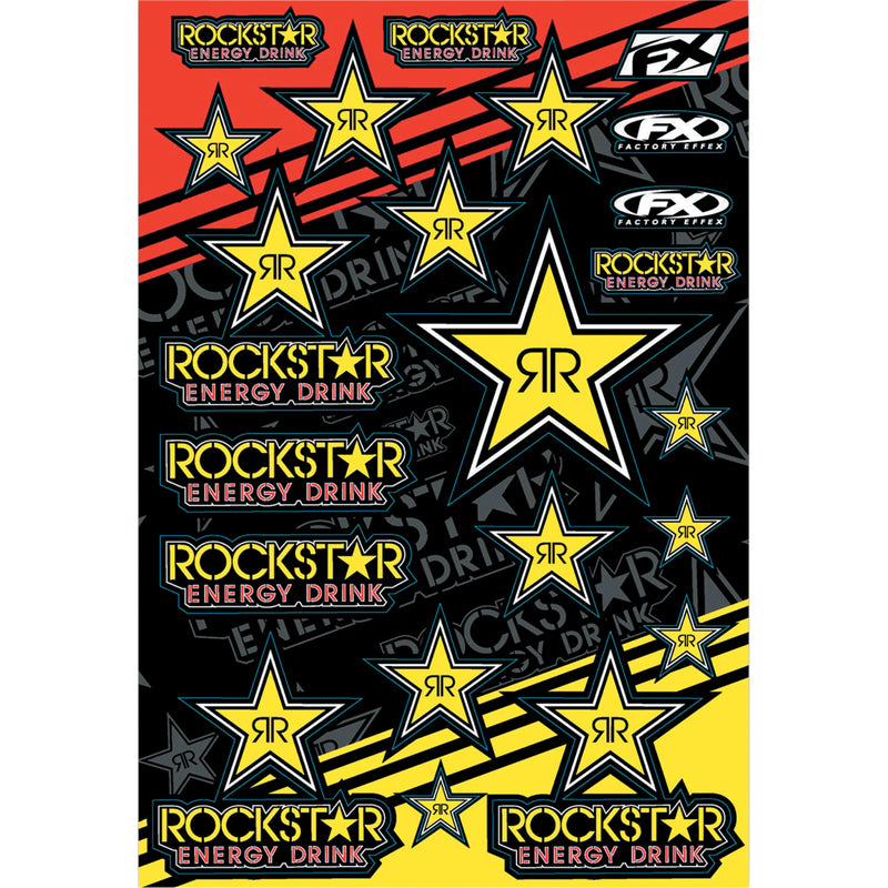 FACTORY EFFEX 4320-1431 15-68700 Rockstar Decal Sheet Rockstar Sticker Kit - Reflective Gold