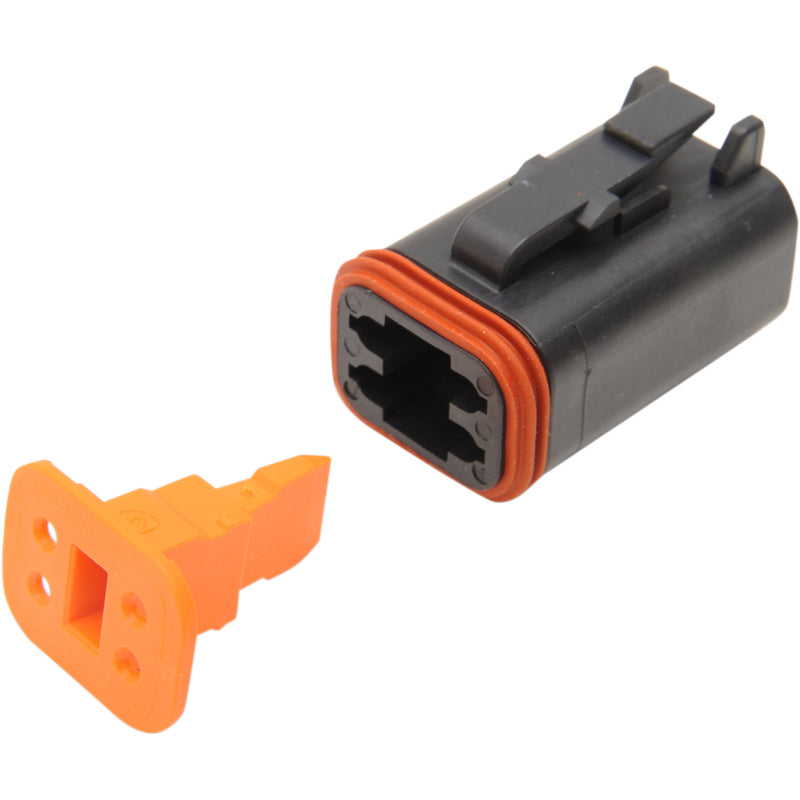 NAMZ 2120-0056 DP-4B Deutsch DT Sealed Connector Component — Wiring Connector Deutsch Plug - 4 Pin - Black