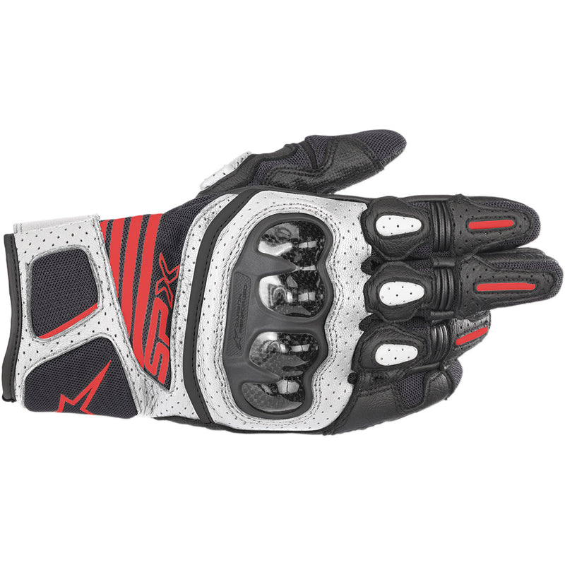 ALPINESTARS SPX Air Carbon V2 Gloves AC - Black/White/Fluo Red