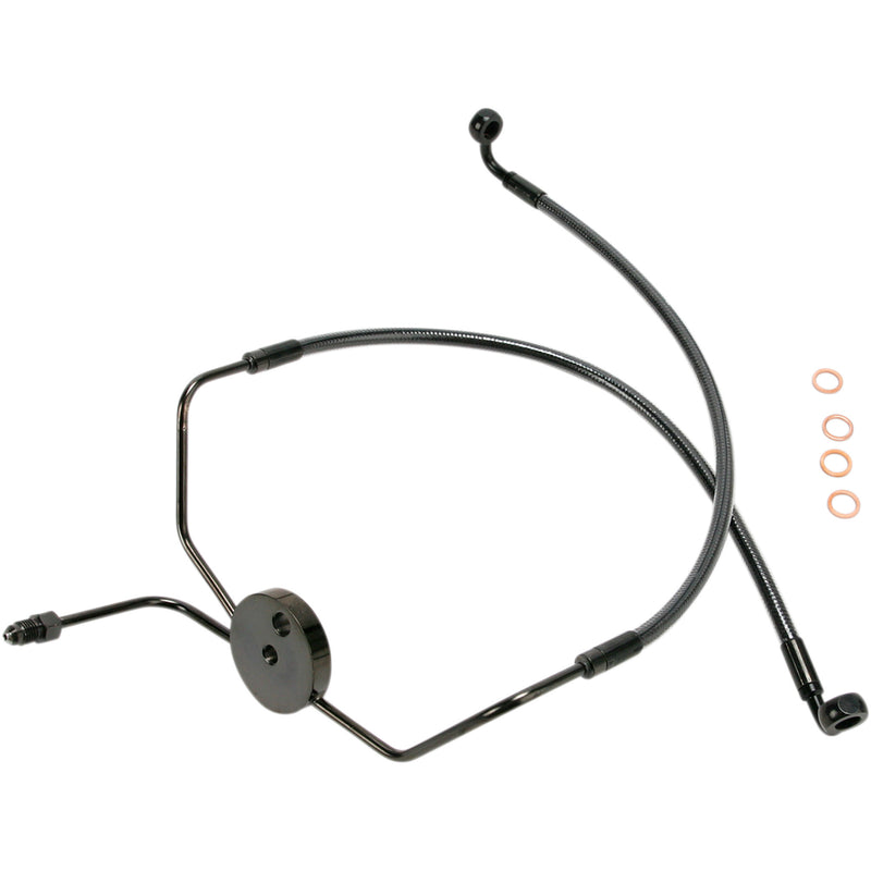 Magnum Shielding Designer Series Front Lower Brake Line Kit Black Pearl - 47005 For Harley Touring 1994-2007