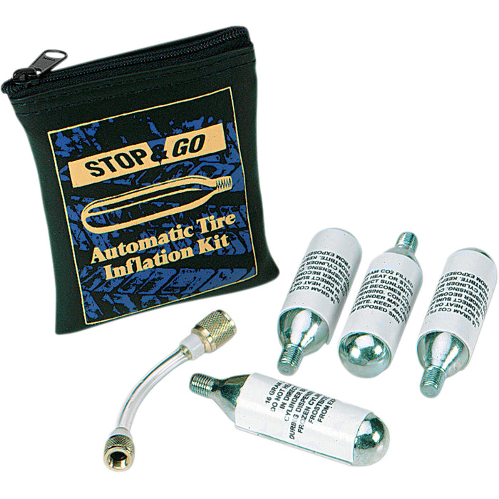 STOP & GO INTERNATIONAL 0363-0005 1090 Automatic Tire Inflation Kit CO2 (4) with Hose