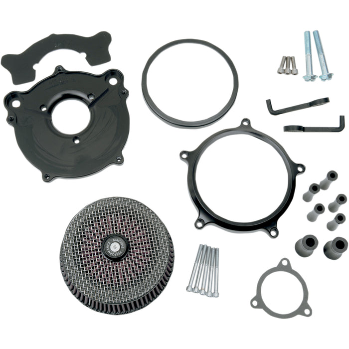 PERFORMANCE MACHINE (PM) 1010-2668 0206-2139-B Super Gas Air Cleaner - Black - M8