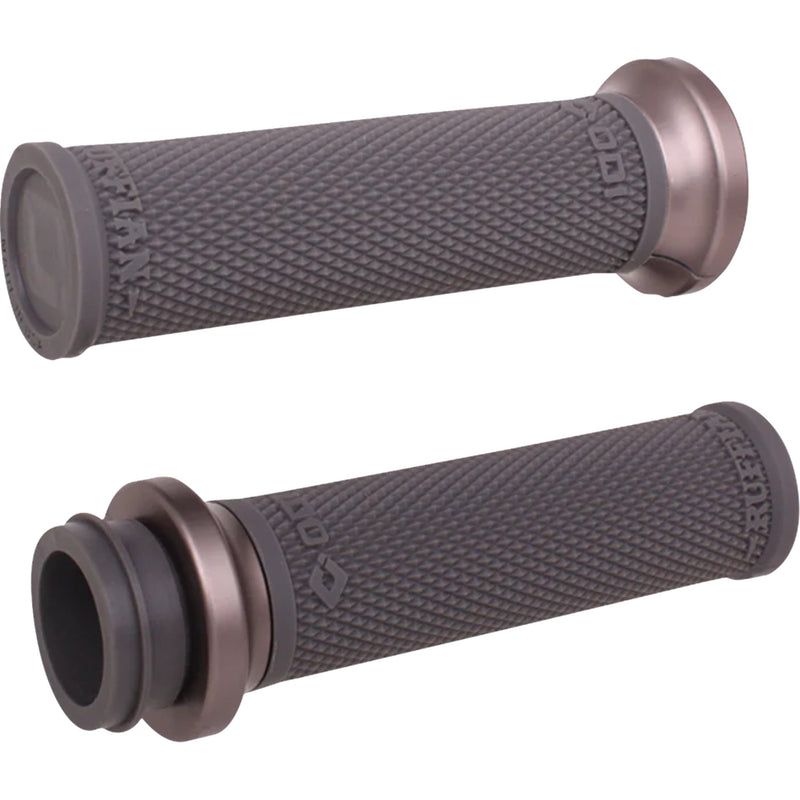 ODI Ruffian Lock-On Street Grips Indian TBW Black Gunmetal - V30ITWH-H For Indian 2018-2024