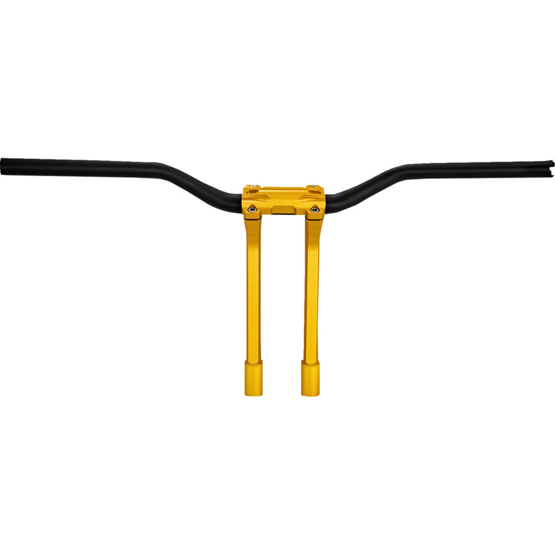 PERFORMANCE MACHINE (PM) 0602-1567 0208-2197M-SMG Phatbar & Riser Kit internal wiring/gauge mount holes - 11-1/2" - gold ops