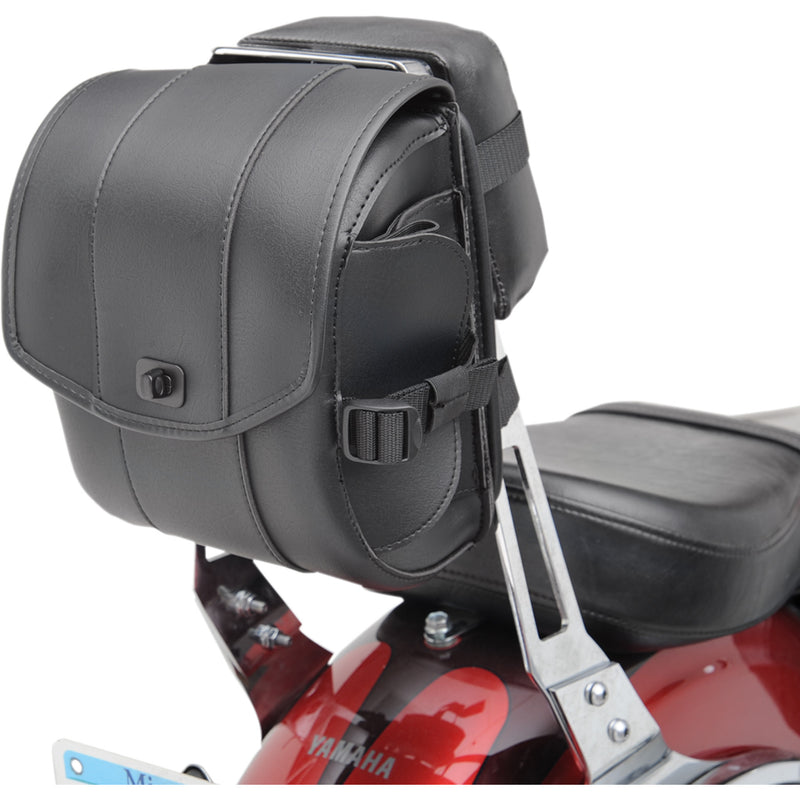 SADDLEMEN 3503-0064 3503-0064 Cruis'n Deluxe Sissy Bar Bag Sissy Bar Bag - Deluxe - Black