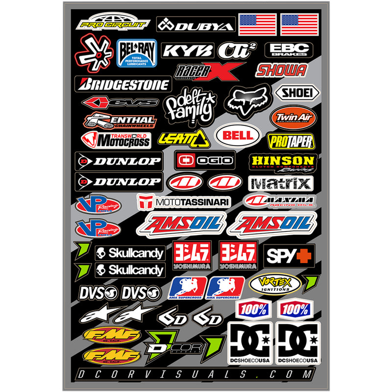 D'COR VISUALS 4320-2221 40-90-105 Decal Sheet mx  - misc. logo