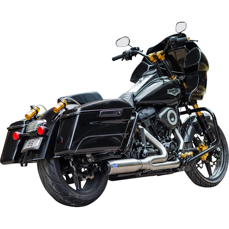 S&S Cycle Qualifier 2-Into-1 Exhaust System - 550-1107 For Harley Touring 2017-2023