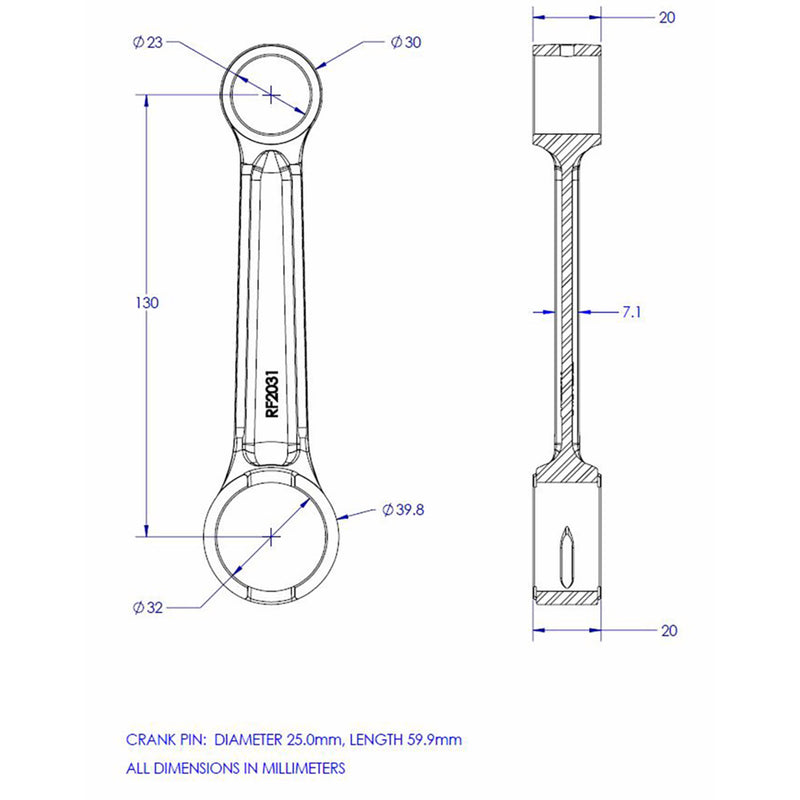VINTCO 0923-0671 KR2031 Connecting Rod Kit yamaha