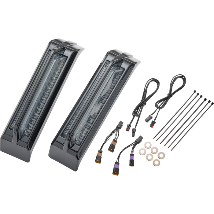 CIRO 2040-3482 42051 Filler Panel Tail Lights smoke lens - black