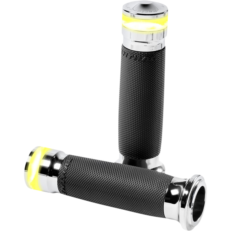 Performance Machine (pm) Contour Grips - 0063-2100M-CH For Harley Motorcycles 2008-2020