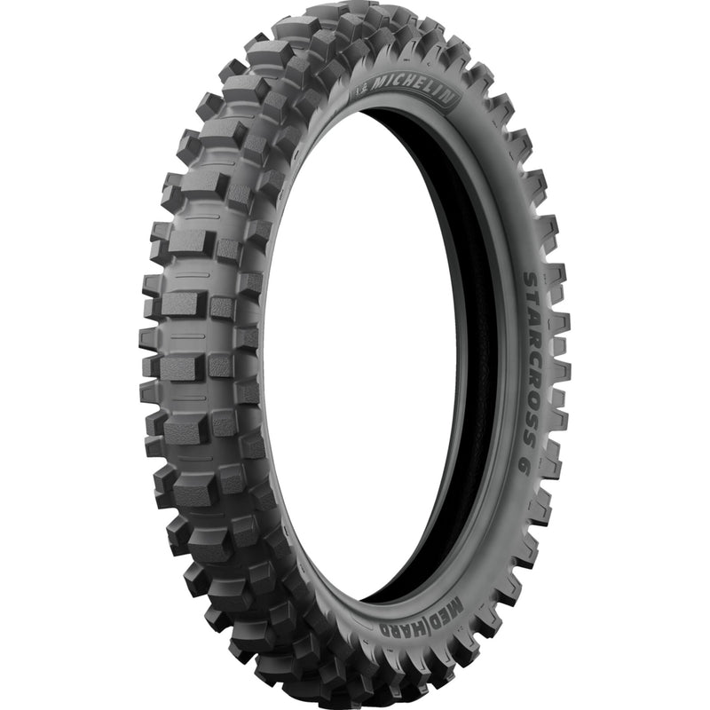 MICHELIN 0313-0908 16782 StarCross 6 Medium Hard Tire Tire - StarCross 6 Medium Hard - Rear - 120/90-18 - 65M