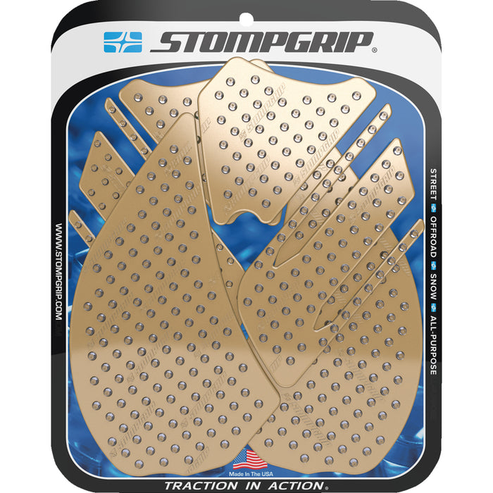STOMPGRIP 4320-2830 55-10-0042C Volcano Profile Traction Pad Tank Grips Traction Pad Tank Grips - Volcano - Clear - Ninja 14R