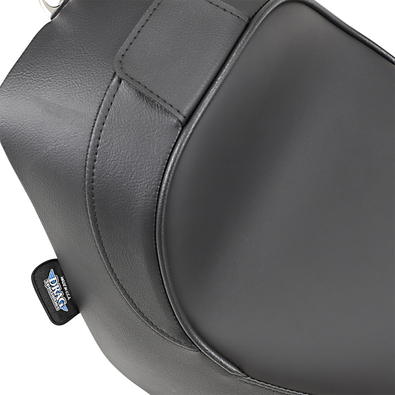 Drag Specialties Backrest Compatible Solo Seat — Smooth Solo Seat Smooth Driver Backrest FL FX - 0802-0632 For Harley Softail 2000-2006