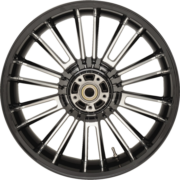 COASTAL MOTO 0202-2113 3D-ATL185BC Atlantic Precision Cast 3D Wheel Wheel - Atlantic 3D - Rear - Single Disc/without ABS - Black Cut - 18x5.5 - '09+ FL