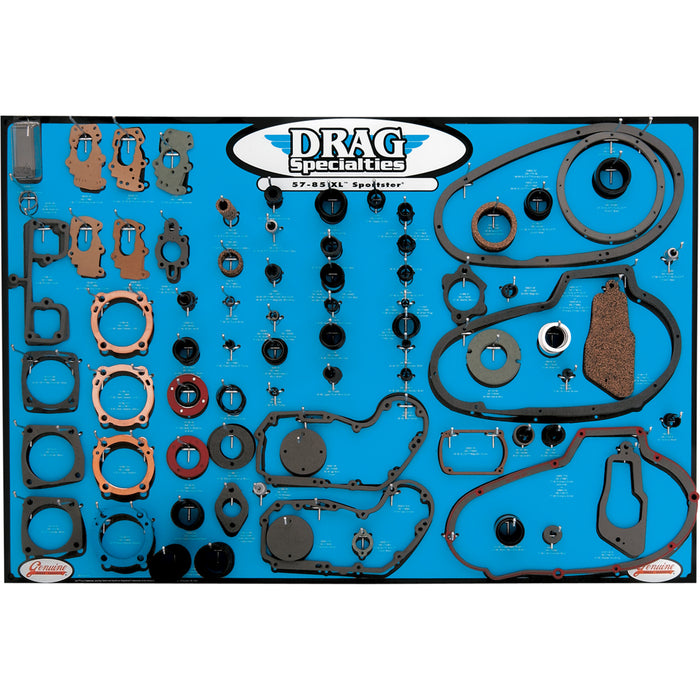DRAG SPECIALTIES 0934-0314 Gasket, Seal and O-Ring Display for 57-85 Xl Motor Gasket Display - XL