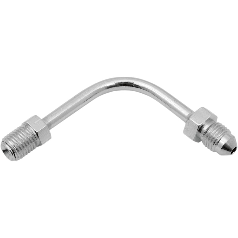DRAG SPECIALTIES DS098283 Chrome Steel Inverted Flare #3 Male Fitting - 3/8-24 Inverted Flare - 90° - Long