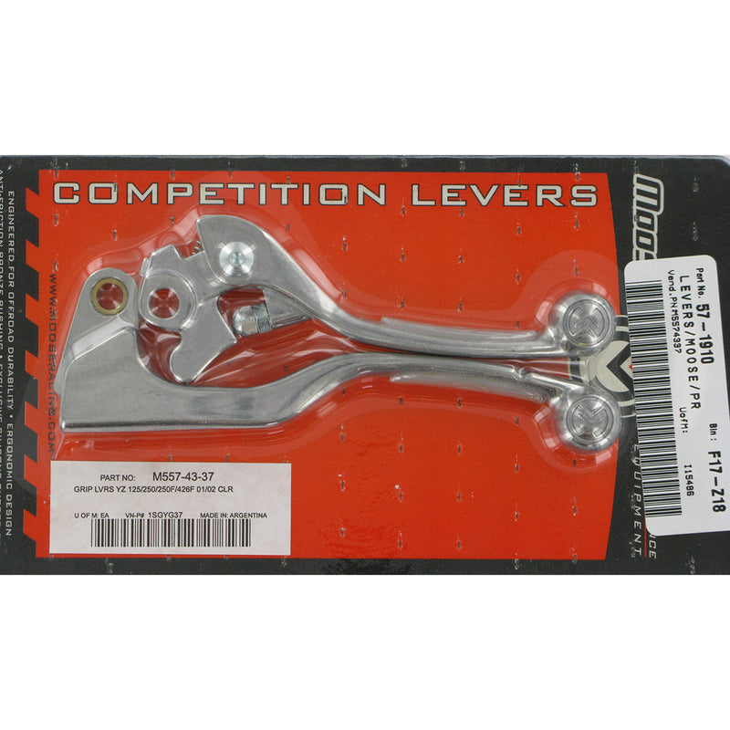 Moose Offroad Competition Lever Set - 1SGYG37 For Suzuki Motorcycles 1982-2006 | Yamaha Dirt Bikes 2000-2007 | Kawasaki KX 250 / KX 450 2005-2012