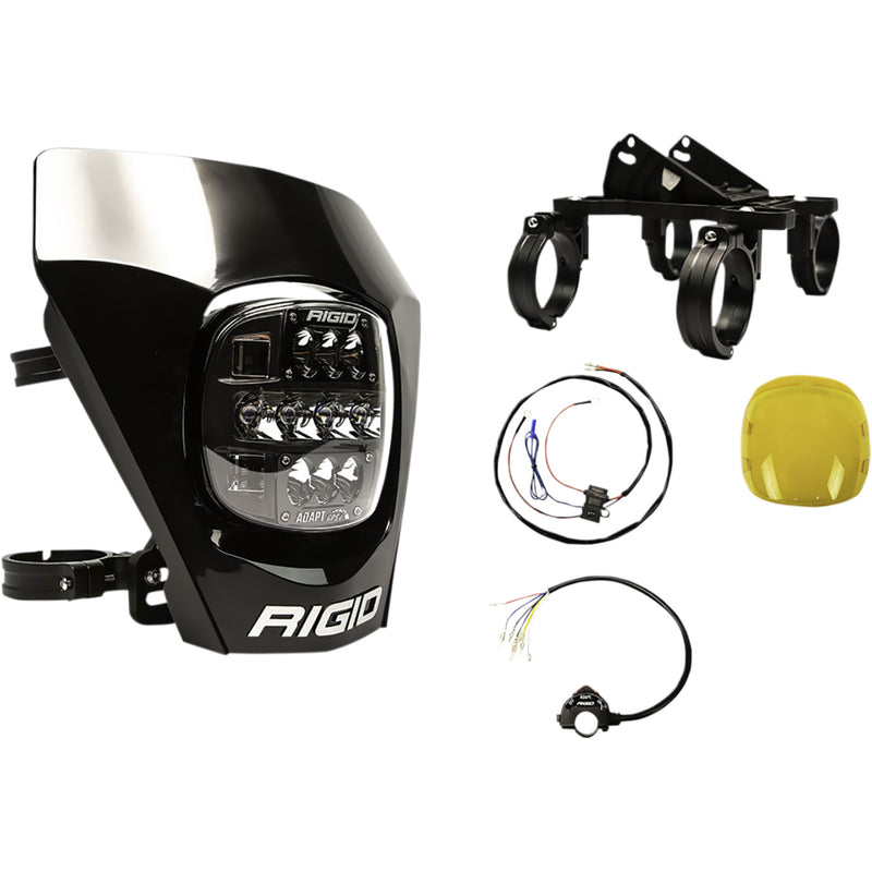 RIGID INDUSTRIES 2001-2427 300416 Adapt XE Moto LED Light with Number Plate Headlight Kit - Black