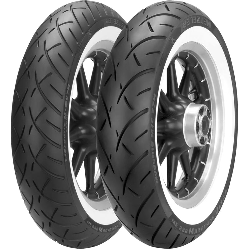 Metzeler ME 888 Marathon™ Ultra Reinforced Tire Rear 180/65B16 Wide Whitewall 81H - 2408400