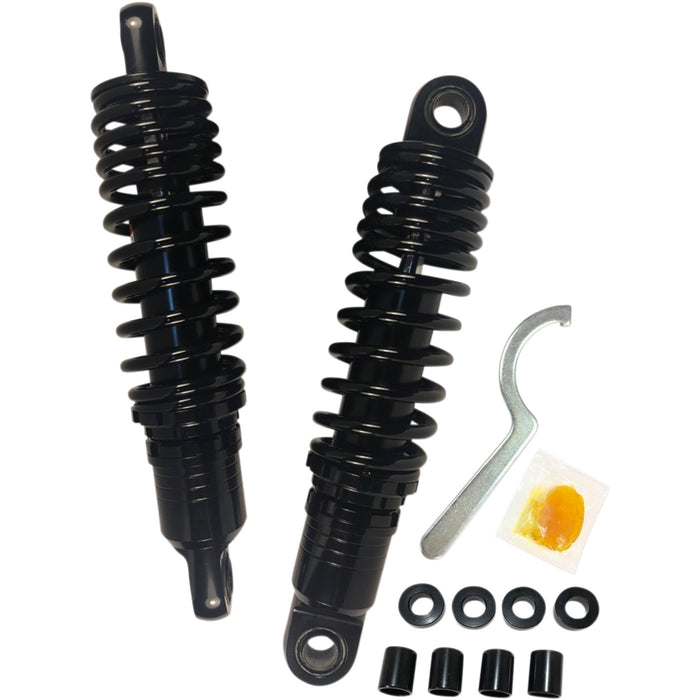 DRAG SPECIALTIES SHOCKS 1310-1828 Premium Ride-Height Adjustable Shocks — 11.50" Premium Ride-Height Adjustable Shocks - Black - Standard - 11.5"