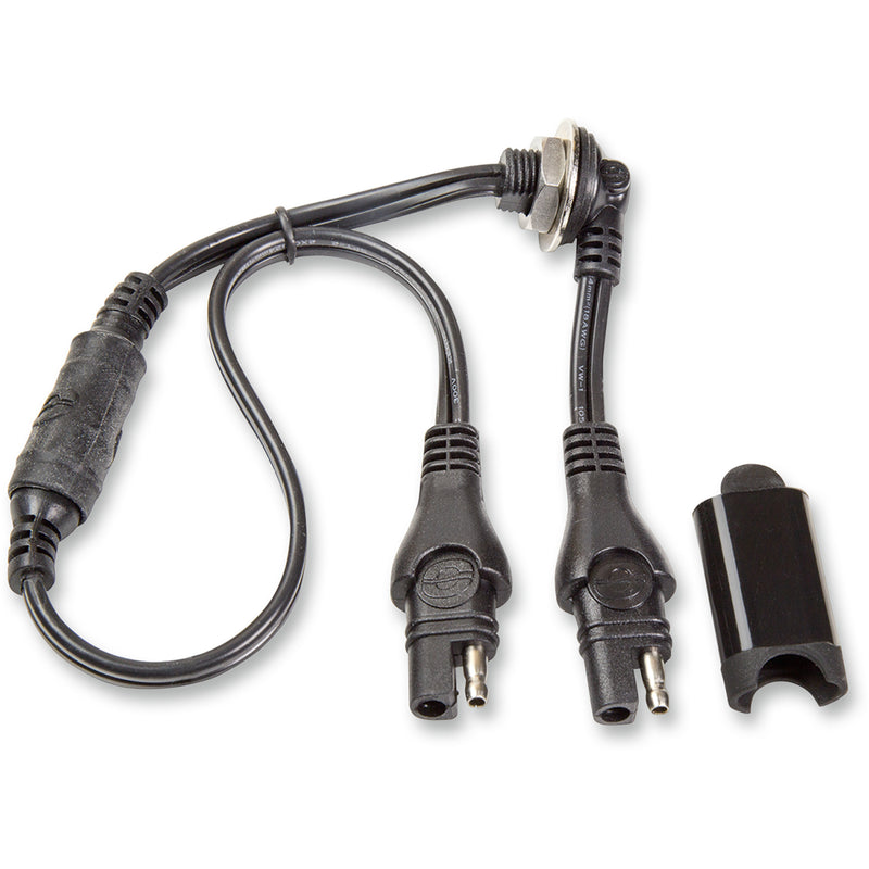 TECMATE 3807-0328 O-30 Tank Bag/Hard Case Power Entry Cable Power Cord - DC 2.5 mm Plug to SAE Adapter