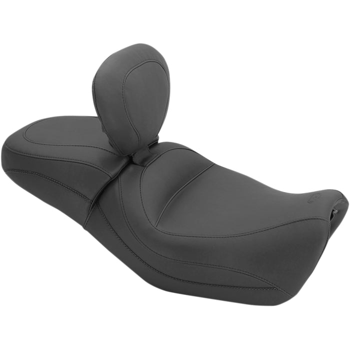 MUSTANG 0810-1696 79786 One-Piece Touring Seat with Backrest - Driver's Backrest - XG 500/700