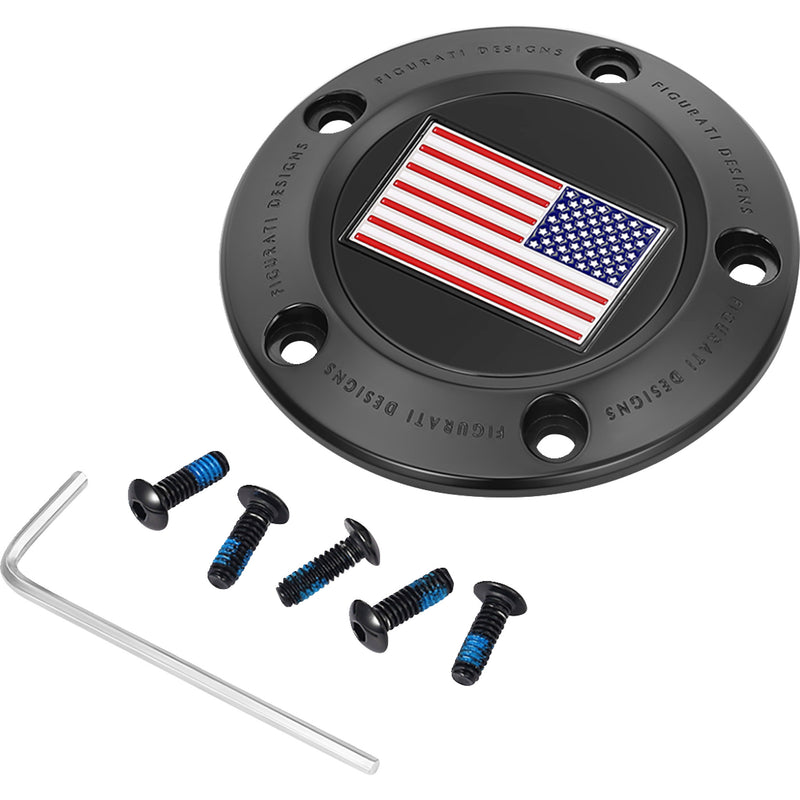 Figurati Designs Cover - FD21R-TC-5H-BLK For Harley Motorcycles 1999-2017