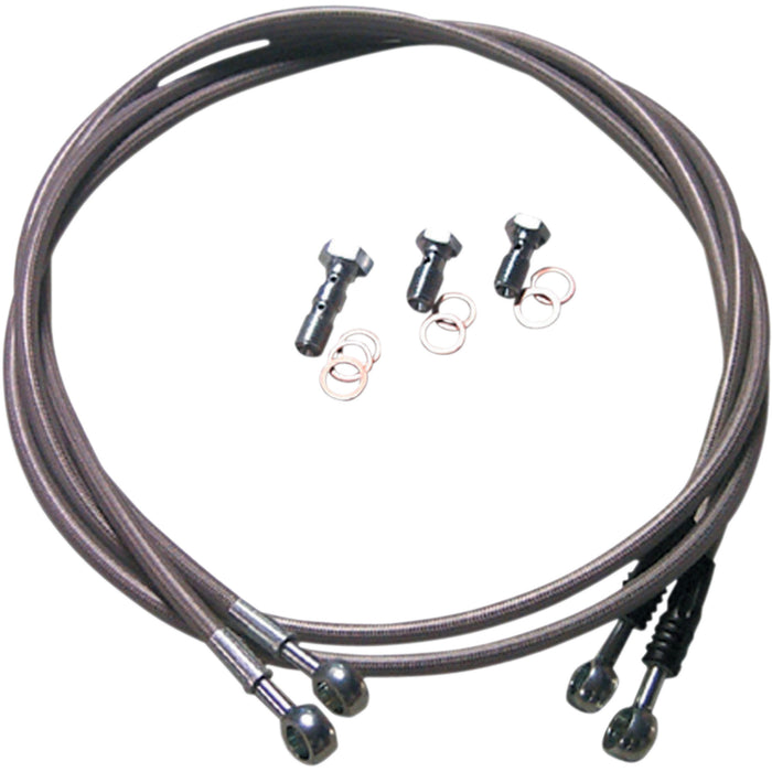 LONE STAR RACING/TECH 5 IND. LS30-54 30-54 Stainless Braided Brake Line Brake Line - Front - Universal
