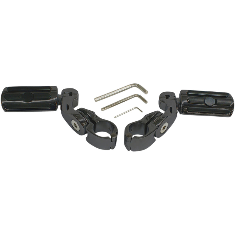 RIVCO PRODUCTS 1624-0361 MV115MB Highway Pegs With Mounting Arms Highway Peg Mount - Black
