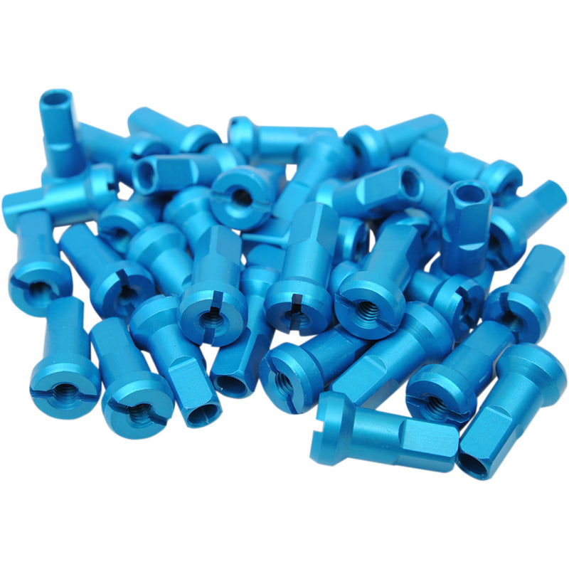 MOOSE OFFROAD 0211-0194 24-880 MX1 Billet Spoke Nipples Spoke Nipples - MX1 - Lake Blue - 8 Gauge - Set