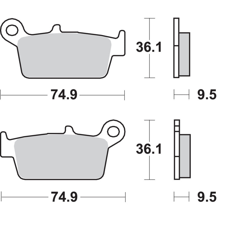 Sbs Brake Pad - 604SI For Gas Gas Dirt Bikes 2000-2012 | Yamaha Dirt Bikes 1998-2002 | TM Enduro 2001-2004 | KTM 250 Enduro 2001-2004
