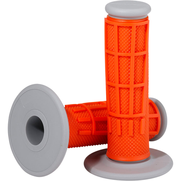 MOOSE OFFROAD 0630-2665 1MG2315-VEM Comp Diamond Half Waffle Grips Grips - Compound - Half-Waffle - Orange