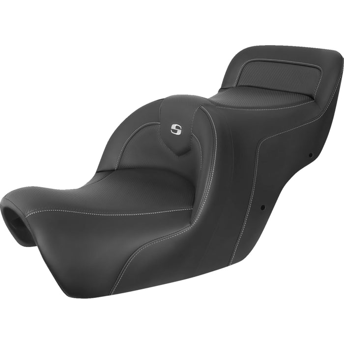 SADDLEMEN 0810-2360 H88-07-185 Roadsofa™ Carbon Fiber Seat Roadsofa™ Seat - Carbon Fiber - Without Backrest - Black - GL