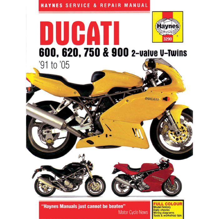 HAYNES HM3290 M3290 Motorcycle Repair Manual — Ducati, Motorcycle Manual -Ducati V-Twin