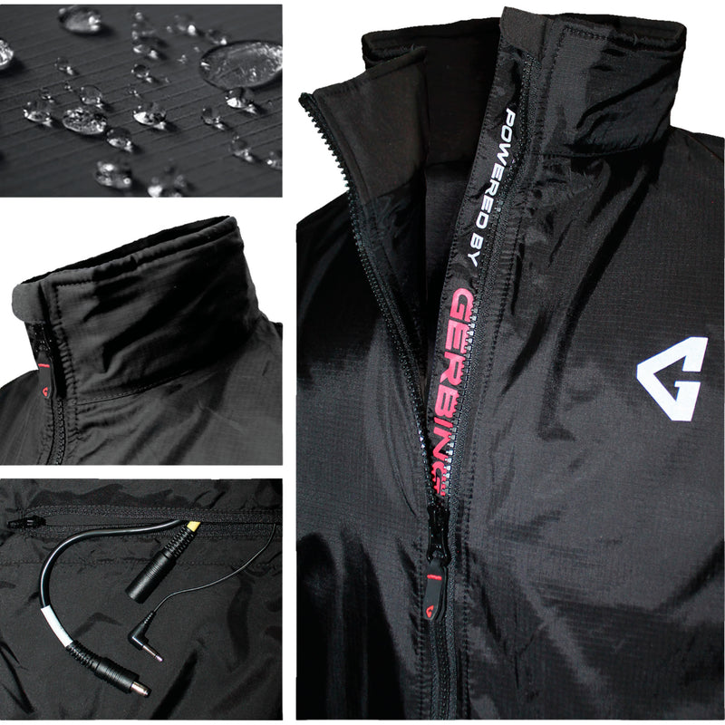 GERBING HEATED CLOTHING 2830-0746 G1215MVST30100110966 12V Heated Vest Liner - Motorcycle 12V Heated Vest Liner - Black - Small
