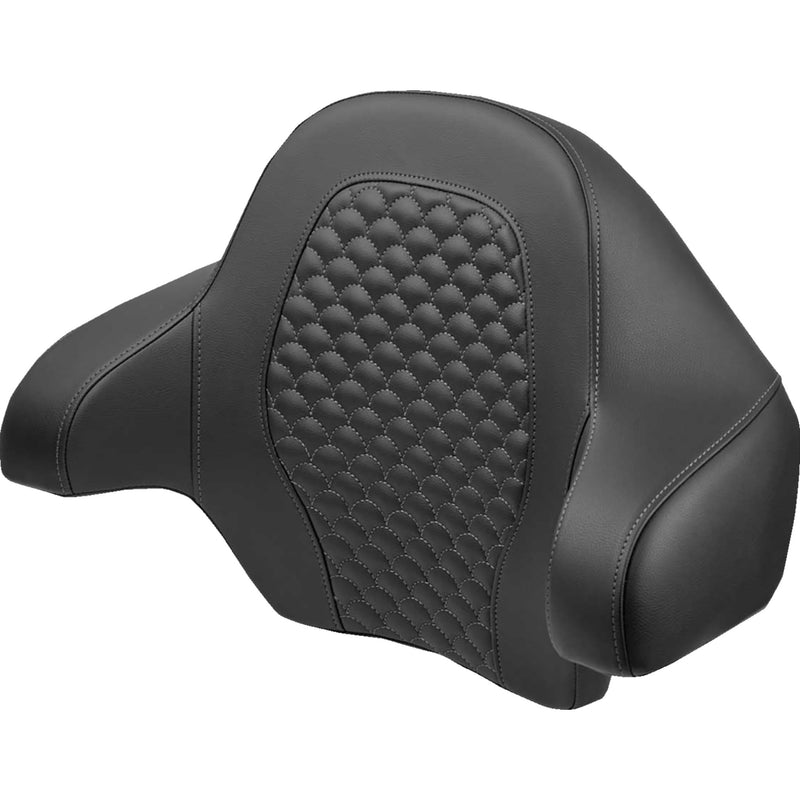 Saddlemen Dragon Scale Tour Pak Backrest Pad Gray Stitch - 814-07-15502