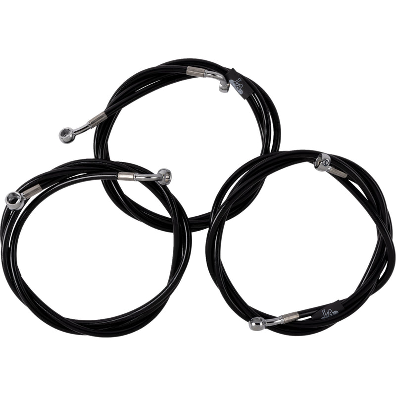 LA Choppers Brake Line Kit Black - LA-8059B13B For Harley Touring 2023-2026