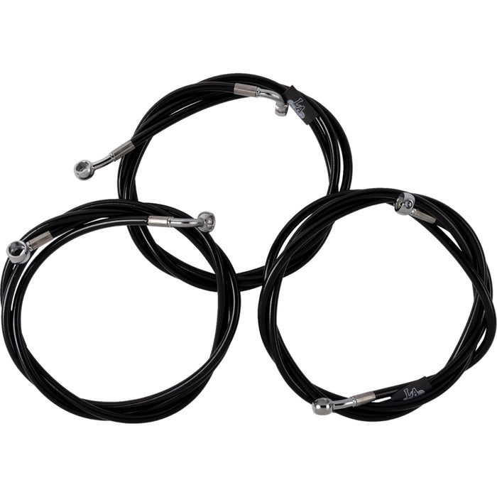 LA CHOPPERS 1741-6510 LA-8059B13B Brake Line Kit - 24"+ - '12-'14 FL